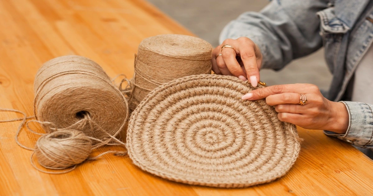 manos cosiendo artesanías